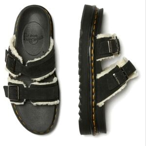 DR MARTIN MYLES FAUX FUR SANDALS NWT size 6